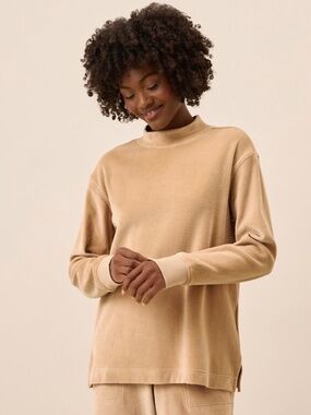 Pact organic velour mock neck